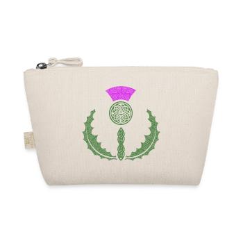 Celtic Knotwork Thistle - Organic Pouch - nature - Front