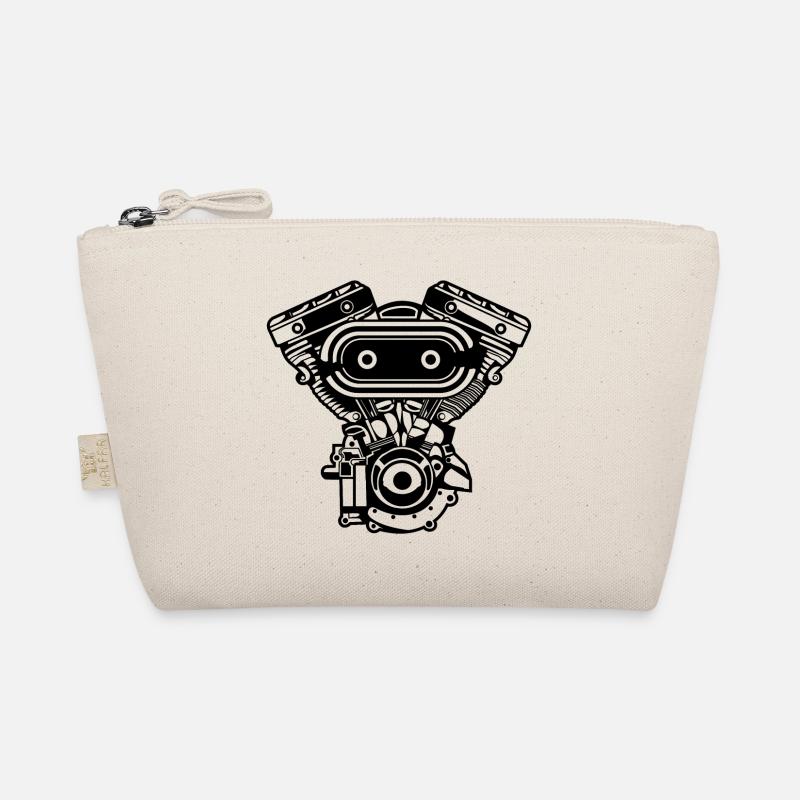 Motorcycle Engine / Engine 02_black Organic Pouch