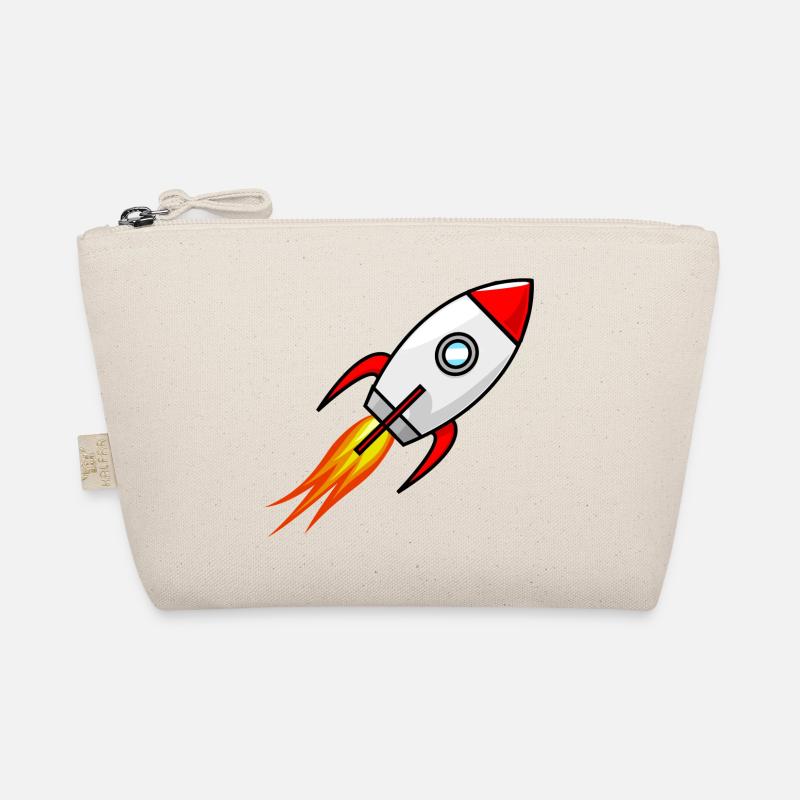 Rocket Rocket Space Shuttle UFO Spacecraft Moon Organic Pouch