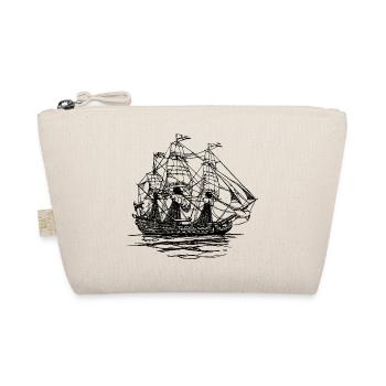 pirate ship boat pirat piratenschiff schiff skull1 - Bio-Täschchen - Natur - Vorne