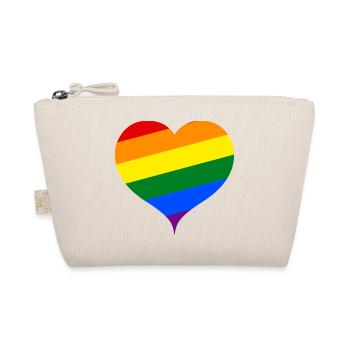 The rainbow heart;) - Organic Pouch - nature - Front