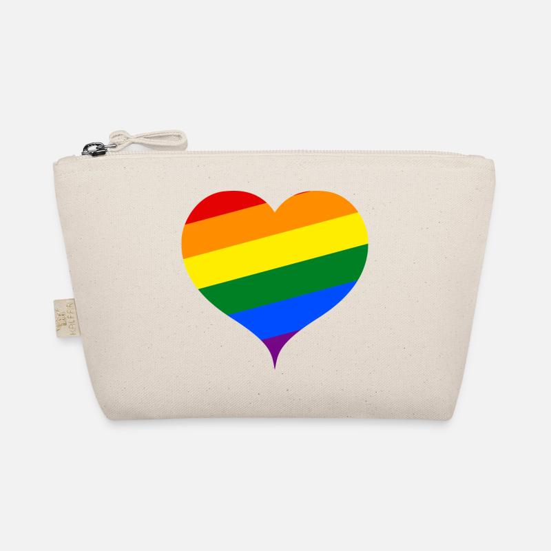 Das Regenbogen-Herz ;) Bio-Täschchen