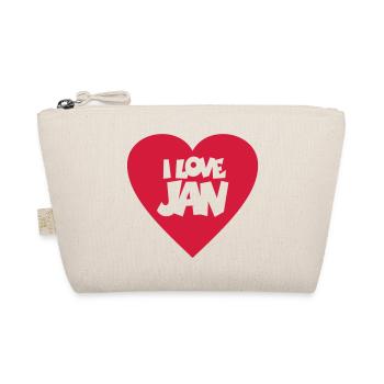 I love Jan - Bio-Täschchen - Natur - Vorne