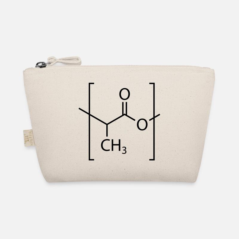 Polymilchsäure (PLA) -Molekül. Bio-Täschchen