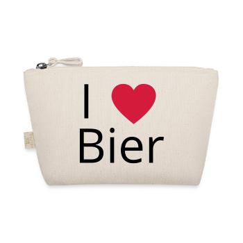 Ich liebe Bier Gechenkidee - Bio-Täschchen - Natur - Vorne