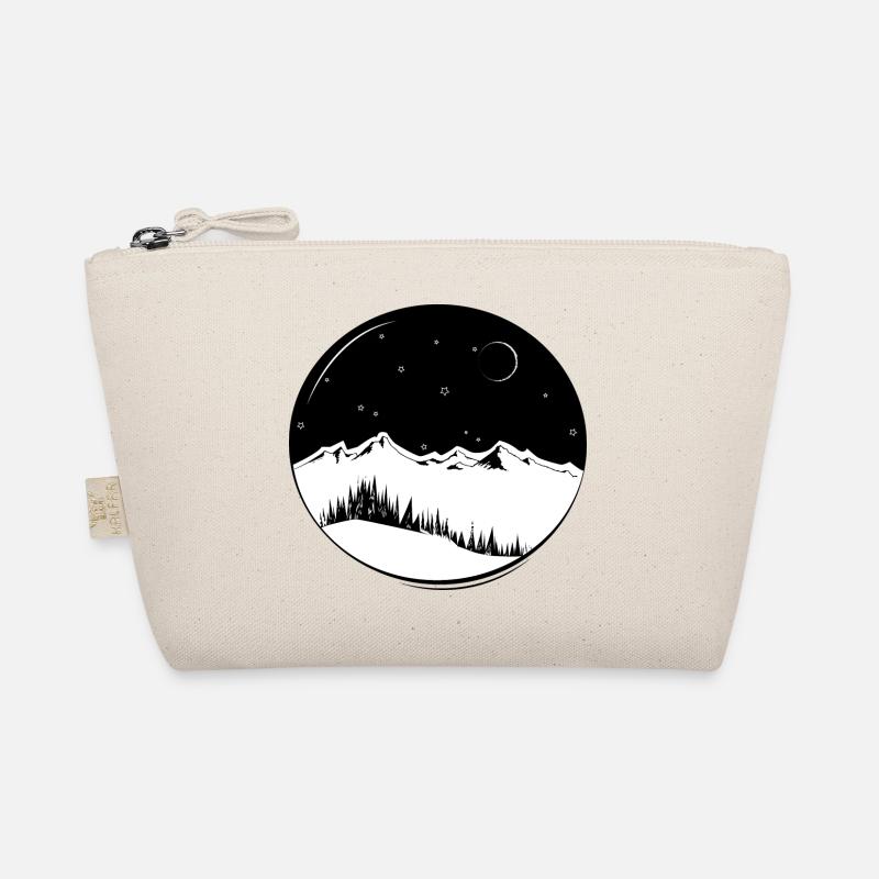 Nacht Sternen Wald und Berge Geschenk - Bio-Täschchen - Natur