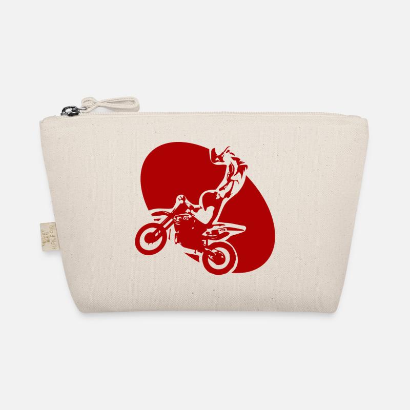 Red Motorcycle Motorcycling Organic Pouch