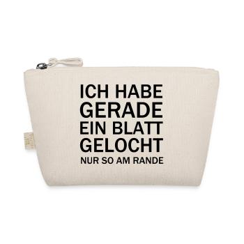 Blatt gelocht Lehrer Schule Humor Geschenk - Bio-Täschchen - Natur - Vorne