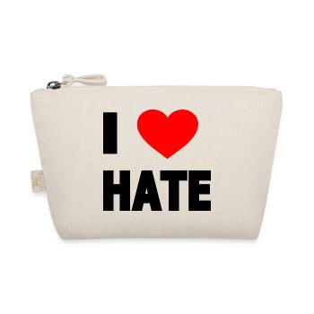 I love hate - Organic Pouch - nature - Front