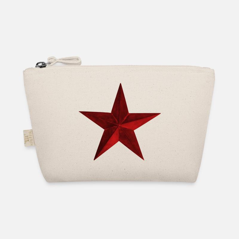 Red star dark worn old - gift idea Organic Pouch