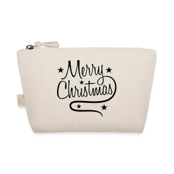 design logo fir stars merry christmas christmas - Organic Pouch - nature - Front