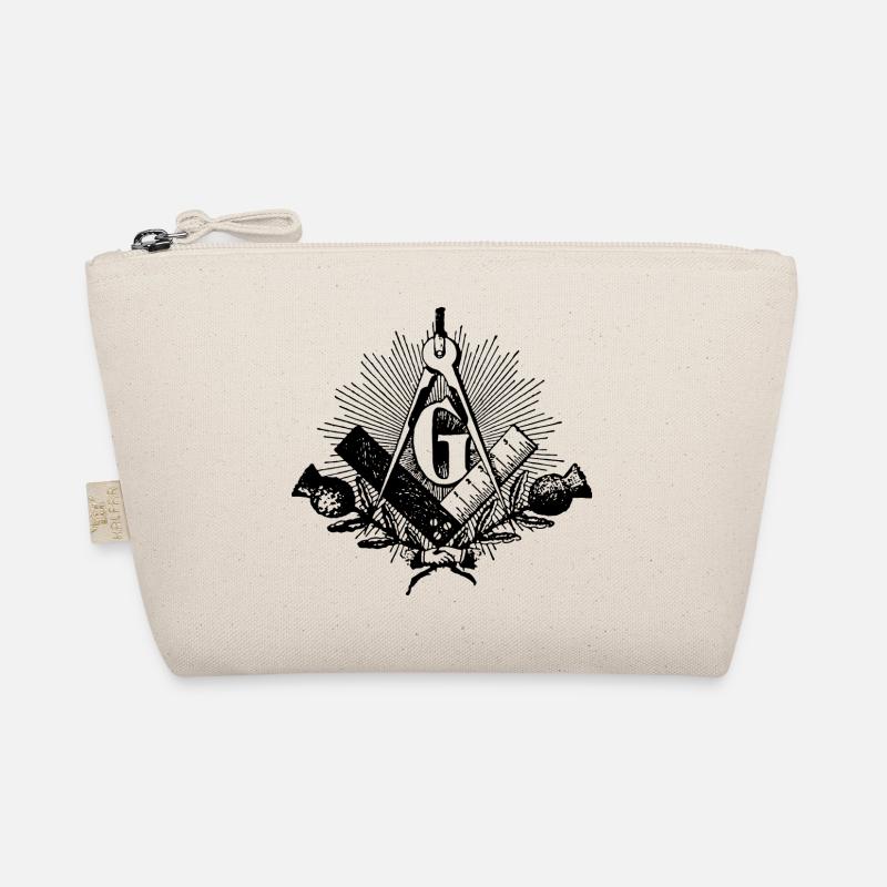 freemason symbol, masonic square & compass Organic Pouch