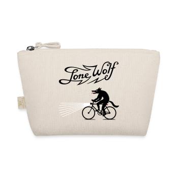 Lone Wolf on bike - Organic Pouch - nature - Front