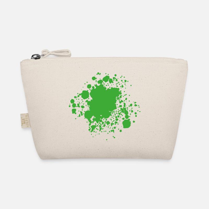 Farbklecks Klecks Farbspritzer grün Geschenk Bio-Täschchen