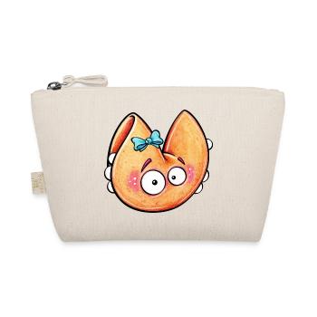 fortune cookie monster with bow - Bio-Täschchen - Natur - Vorne