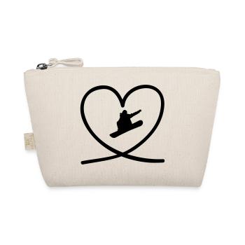 I love snowboarding - Organic Pouch - nature - Front