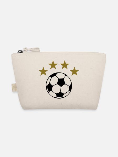 4 Sterne Fußball Weltmeister Deutschland - Organic Pouch - nature - Front