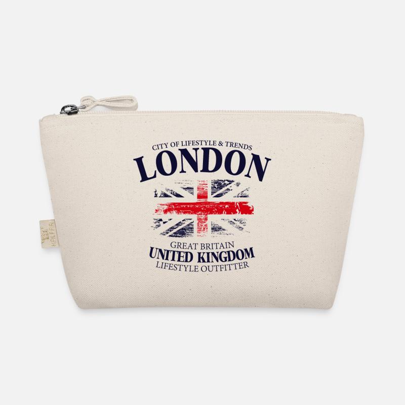 London Vintage Union Jack Tee - Bio-Täschchen - Natur