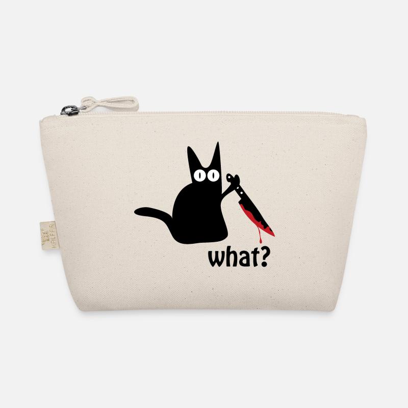 Katze Messer Blut Halloween Bio-Täschchen