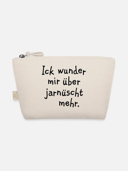 Ick wunder mir über jarnüscht mehr - Berlin Spruch - Bio-Täschchen - Natur - Vorne