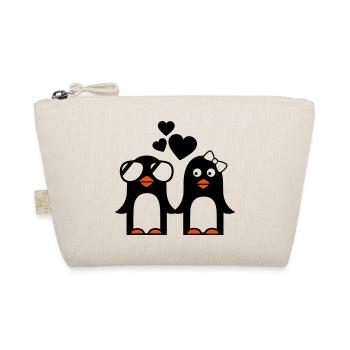 valentinstag pinguine - Bio-Täschchen - Natur - Vorne