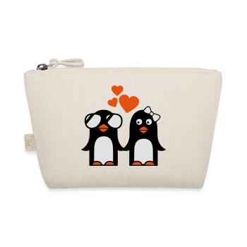 pinguine liebe valentinstag - Bio-Täschchen - Natur - Vorne