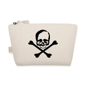 Totenkopf / Knochen / Skull / Bones - Bio-Täschchen - Natur - Vorne