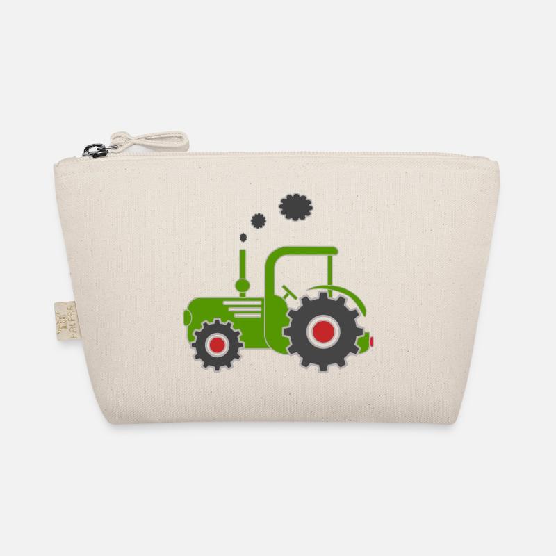 Grüner Traktor - Bio-Täschchen - Natur