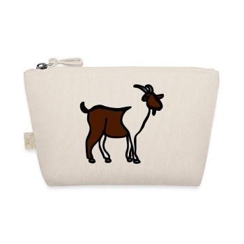 Goat - Line Art - Choose your color - Bio-Täschchen - Natur - Vorne