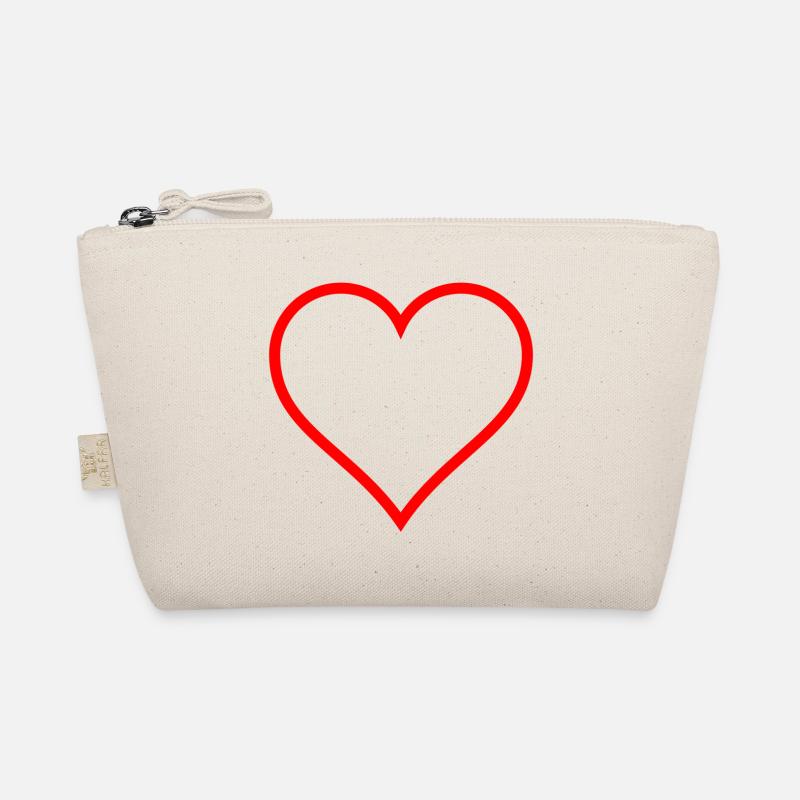 Rotes Herz der Liebe Bio-Täschchen