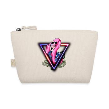 Flamingo Rosa Sonnenbrille Sommer Sonne Cool - Bio-Täschchen - Natur - Vorne