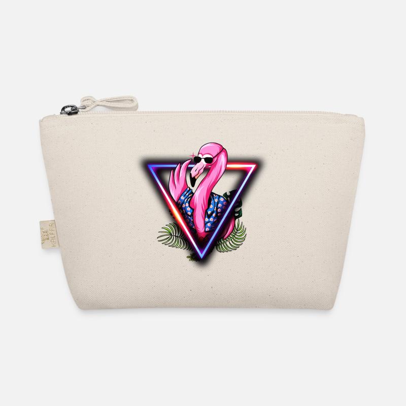 Flamingo Rosa Sonnenbrille Sommer Sonne Cool - Bio-Täschchen - Natur