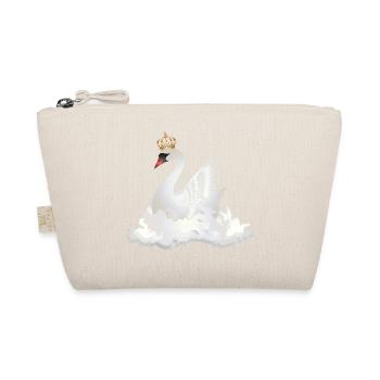 dreamlike swan in the clouds with a crown - Organic Pouch - nature - Front