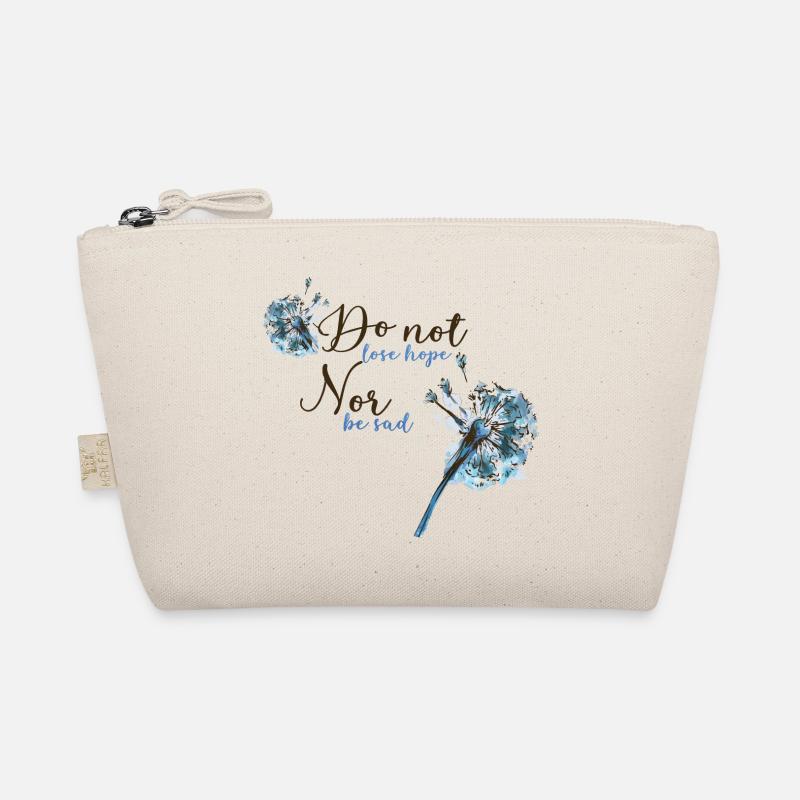 Motifs with lilac and positive slogan Organic Pouch