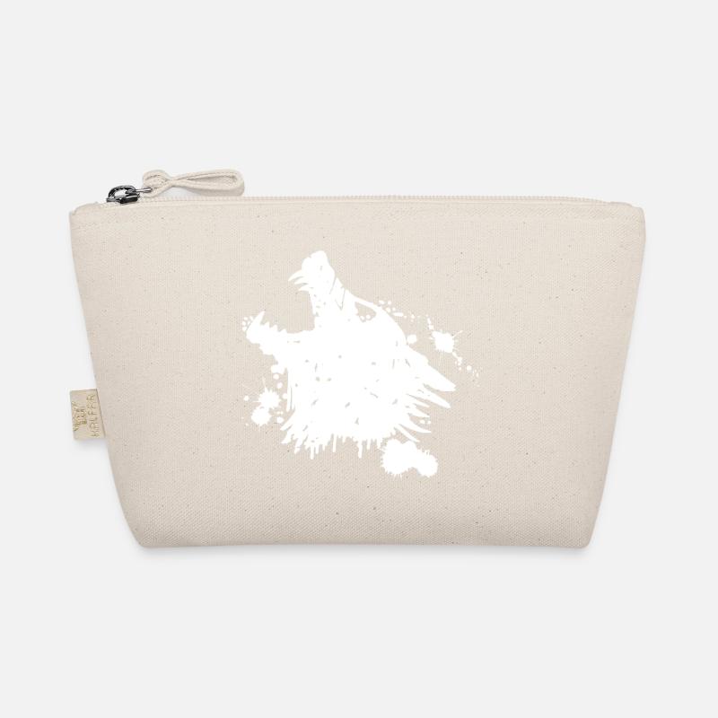 Howling white wolf Organic Pouch