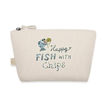 Fisch mit Pommes! Leckeres Essen lustiger Spruch - Bio-Täschchen - Natur - Vorne