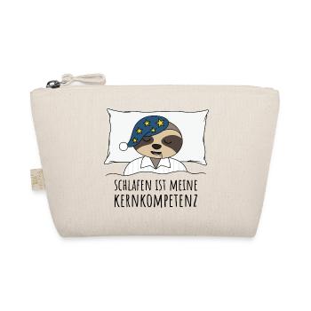 Schlafen ist meine Kernkompetenz Faultier im Bett - Bio-Täschchen - Natur - Vorne