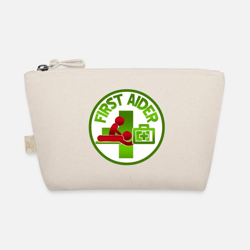 First Aider CPR Badge Organic Pouch