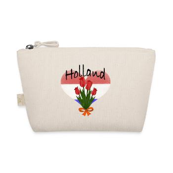 Tulip heart from Holland - Organic Pouch - nature - Front