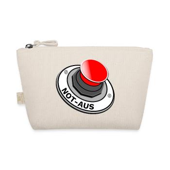 Not Aus Button Schalter für Genervte schnelle Ruhe - Bio-Täschchen - Natur - Vorne