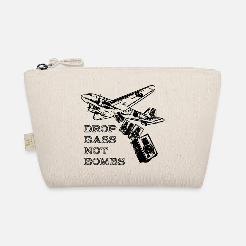 Drop Bass Not Bombs Techno Trance House DNB Bio-Täschchen