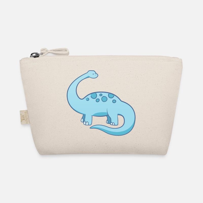 Süßer kleiner blauer Dinosaurier Bio-Täschchen