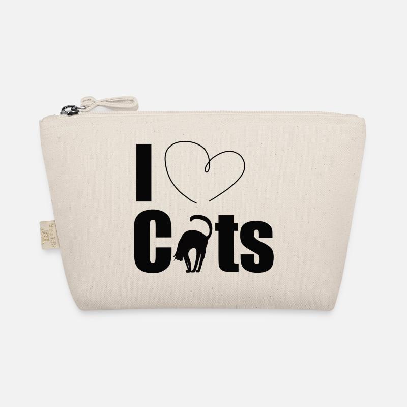 I love cats - Bio-Täschchen - Natur