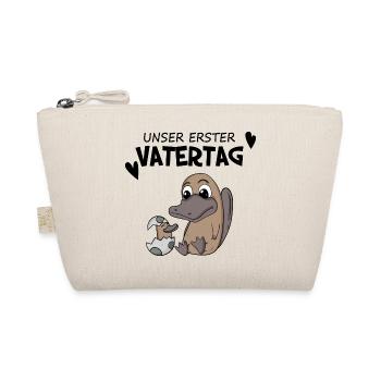 Vatertag Geschenk - Unser erster Vatertag - Bio-Täschchen - Natur - Vorne