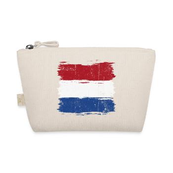 Pinselstrich Holländische Flagge - Bio-Täschchen - Natur - Vorne