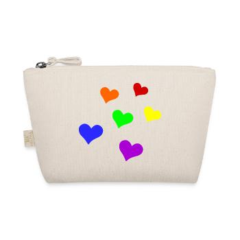 Cœurs LGBT - Trousse biologique - nature - Devant