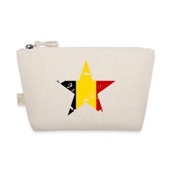 Flag Belgium Star - Organic Pouch - nature - Front