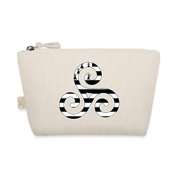 Logo Bretagne Gwenn ha Du Triskèle Cadeau Breton - Trousse biologique - nature - Devant