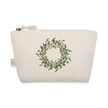 delicately filigree larch wreath as frame - Organic Pouch - nature - Front