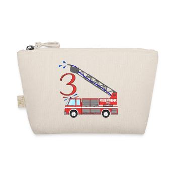 Feuerwehrauto 3. Geburtstag - Bio-Täschchen - Natur - Vorne